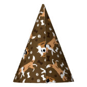 Shetland Sheepdog Shelties Pawprint Pattern Party Partyhütchen (Rückseite)