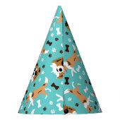 Shetland Sheepdog Shelties Pawprint Pattern Party Partyhütchen (Rückseite)