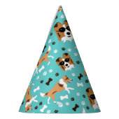 Shetland Sheepdog Shelties Pawprint Pattern Party Partyhütchen (Links)