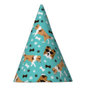 Shetland Sheepdog Shelties Pawprint Pattern Party Partyhütchen (Rechts)