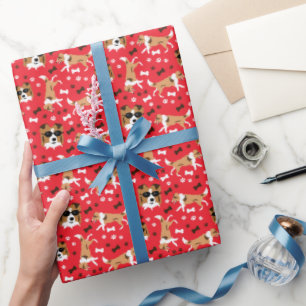 Shetland Sheepdog Shelties Red Geschenkpapier