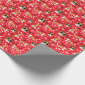 Shetland Sheepdog Shelties Red Geschenkpapier (Ecke)