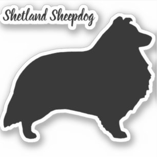 Shetland Sheepdog Silhouette Hund Vinyl Sticker