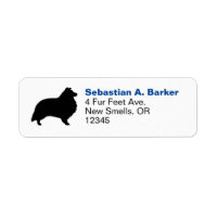 Shetland Sheepdog Silhouette Sheltie Anschrift