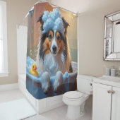 Shetland Sheepdog Sloppy Sleepy Niedlich Funny Fun Duschvorhang (Beispiel)