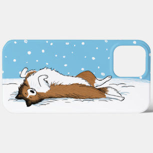 Shetland Sheepdog Snow Dog - Happy Sheltie Winter Case-Mate iPhone Hülle
