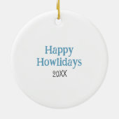 Shetland Sheepdog Snow Dog - Sheltie Holiday Keramikornament (Hinten)