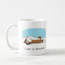 Shetland Sheepdog Snow Dog Sheltie Winter Holiday Kaffeetasse