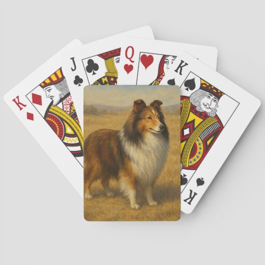 Shetland Sheepdog Spielkarten (Rückseite)