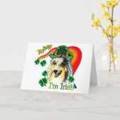 Shetland Sheepdog St Patricks Karte (Gelbe Blume)