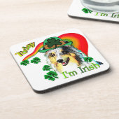 Shetland Sheepdog St Patricks Untersetzer (Linke Seite)
