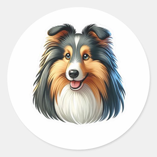 Shetland Sheepdog Sticker (Vorderseite)