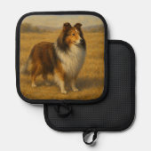 Shetland Sheepdog Topflappen (Vorderseite/Rückseite)