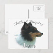 Shetland Sheepdog (tri) Mama 2 Postkarte (Vorne/Hinten)