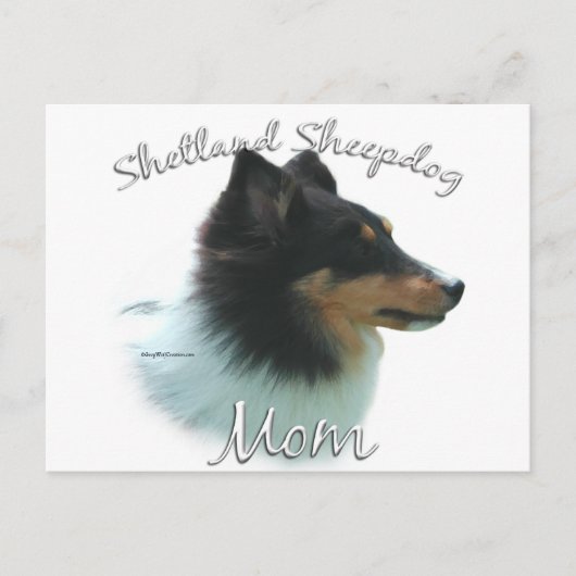 Shetland Sheepdog (tri) Mama 2 Postkarte (Vorderseite)