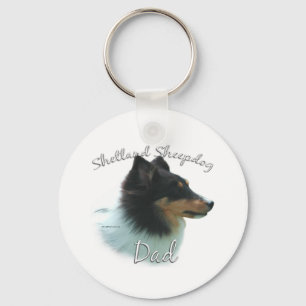 Shetland Sheepdog (tri) Vater 2 Schlüsselanhänger