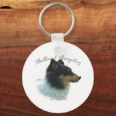 Shetland Sheepdog (tri) Vater 2 Schlüsselanhänger (Vorderseite)