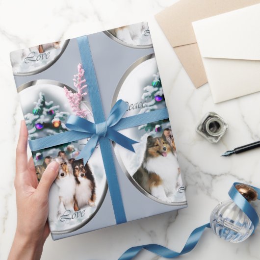 Shetland Sheepdog Trio Geschenkpapier (Schenken)