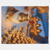 Shetland Sheepdog Urlaub  Fleecedecke (Vorderseite (Horizontal))
