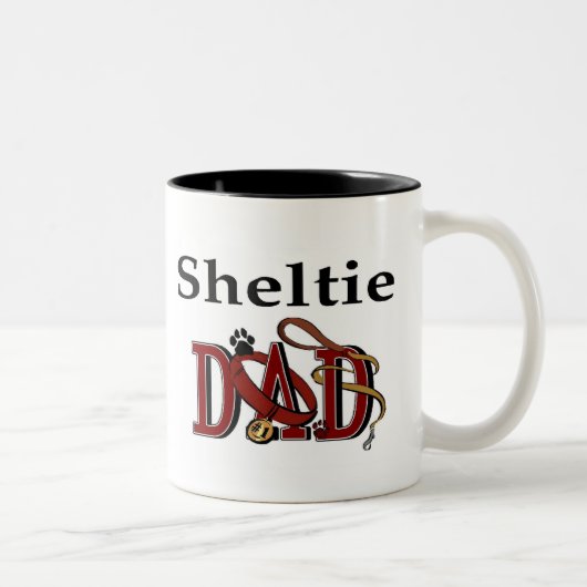 Shetland Sheepdog Vater Tasse (Rechts)