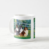 Shetland Sheepdog (vier) - Bridge Kaffeetasse (Vorderseite Links)
