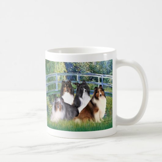 Shetland Sheepdog (vier) - Bridge Kaffeetasse (Rechts)