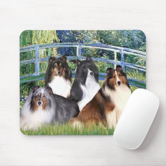 Shetland Sheepdog (vier) - Bridge Mousepad (Mit Mouse)