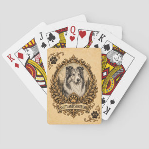 Shetland Sheepdog, Vintage Heritage Hund Spielkarten
