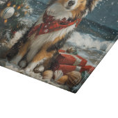 Shetland Sheepdog Vintager Strand Schneidebrett (Ecke)
