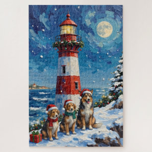 Shetland Sheepdog Weihnachten Leuchtturm Urlaub Puzzle
