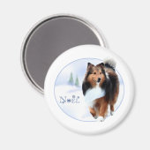 Shetland Sheepdog Weihnachten - Magnet (Vorderseite/Rückseite)