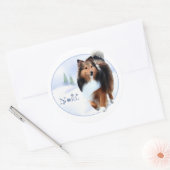 Shetland Sheepdog Weihnachten Sticker (Umschlag)