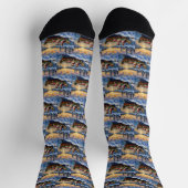 Shetland Sheepdog Weihnachtsboot Urlaub Socken (Oben)