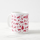 Shetland Sheepdog Weihnachtsdesign Kaffeetasse (Vorderseite Links)