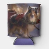 Shetland Sheepdog Weihnachtsfeiertage Dosenkühler (Vorderseite)