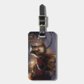 Shetland Sheepdog Weihnachtsfeiertage Gepäckanhänger (Vorderseite vertikal)