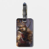 Shetland Sheepdog Weihnachtsfeiertage Gepäckanhänger (Rückseite vertikal)