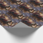 Shetland Sheepdog Weihnachtsfeiertage Geschenkpapier (Ecke)