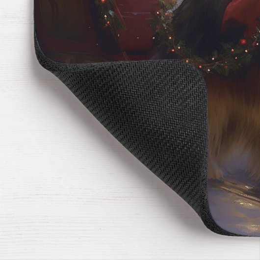 Shetland Sheepdog Weihnachtsfeiertage Mousepad (Ecke)