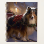 Shetland Sheepdog Weihnachtsfeiertage Planer (Vorderseite)