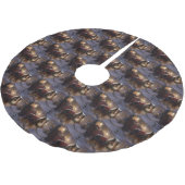 Shetland Sheepdog Weihnachtsfeiertage Polyester Weihnachtsbaumdecke (Schrägansicht)