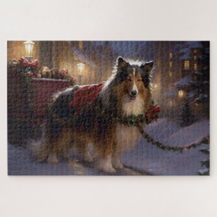 Shetland Sheepdog Weihnachtsfeiertage Puzzle