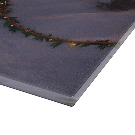 Shetland Sheepdog Weihnachtsfeiertage Schneidebrett (Ecke)