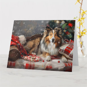 Shetland Sheepdog Weihnachtsfest Karte