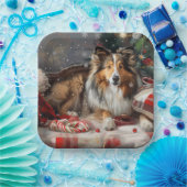Shetland Sheepdog Weihnachtsfest Pappteller (Party)