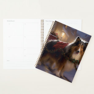 Shetland Sheepdog Weihnachtsfest Saison Planer