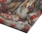 Shetland Sheepdog Weihnachtsfest Schneidebrett (Ecke)