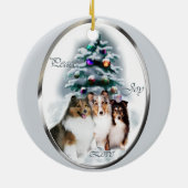 Shetland Sheepdog Weihnachtsgeschenke Keramikornament (Hinten)