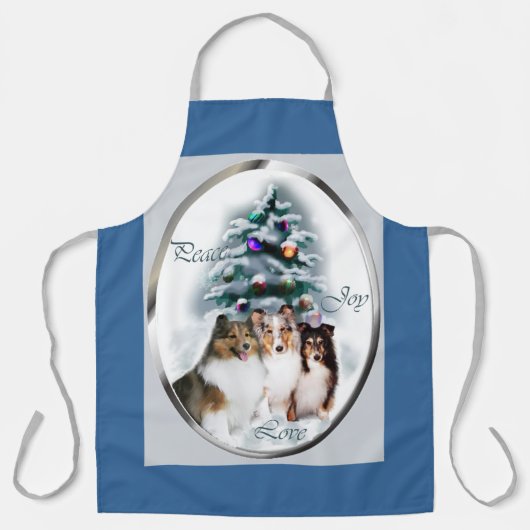 Shetland Sheepdog Weihnachtsgeschenke Schürze (Vorderseite)