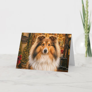 Shetland Sheepdog Weihnachtskarte Feiertagskarte